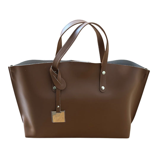 ANGELA Ledertasche Damen Echtleder Camel Braun Elegant Business Tasche Italien