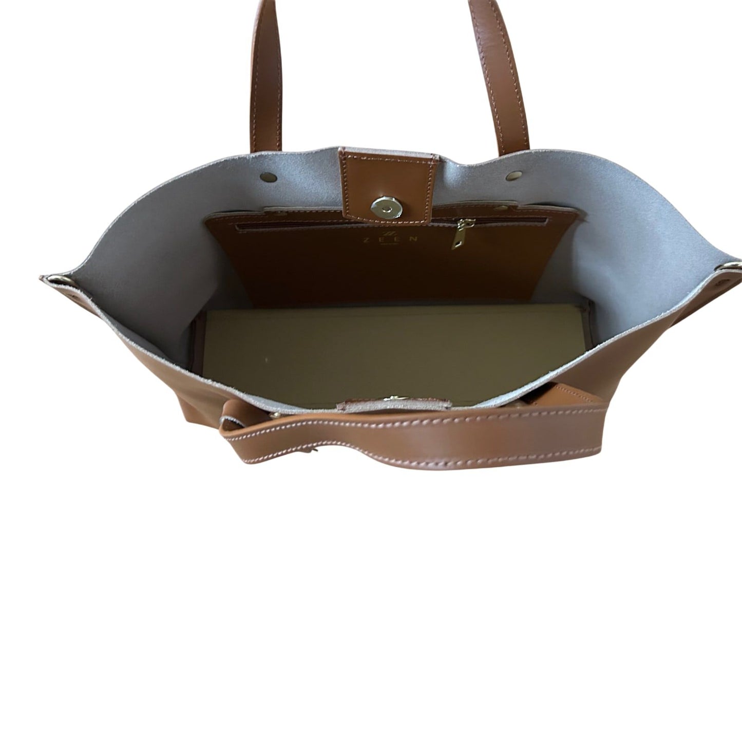 ANGELA Ledertasche Damen Echtleder Camel Braun Elegant Business Tasche Italien