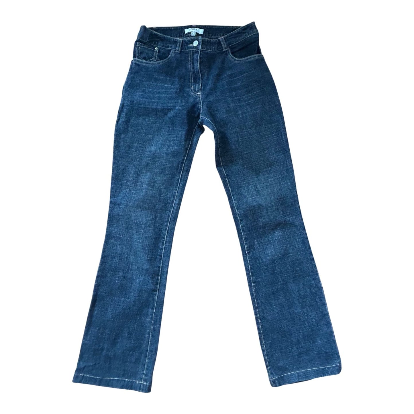 Biba Jeans Damen Hose Gr 34 Blau Slim Fit Stretch Klassisch Denim