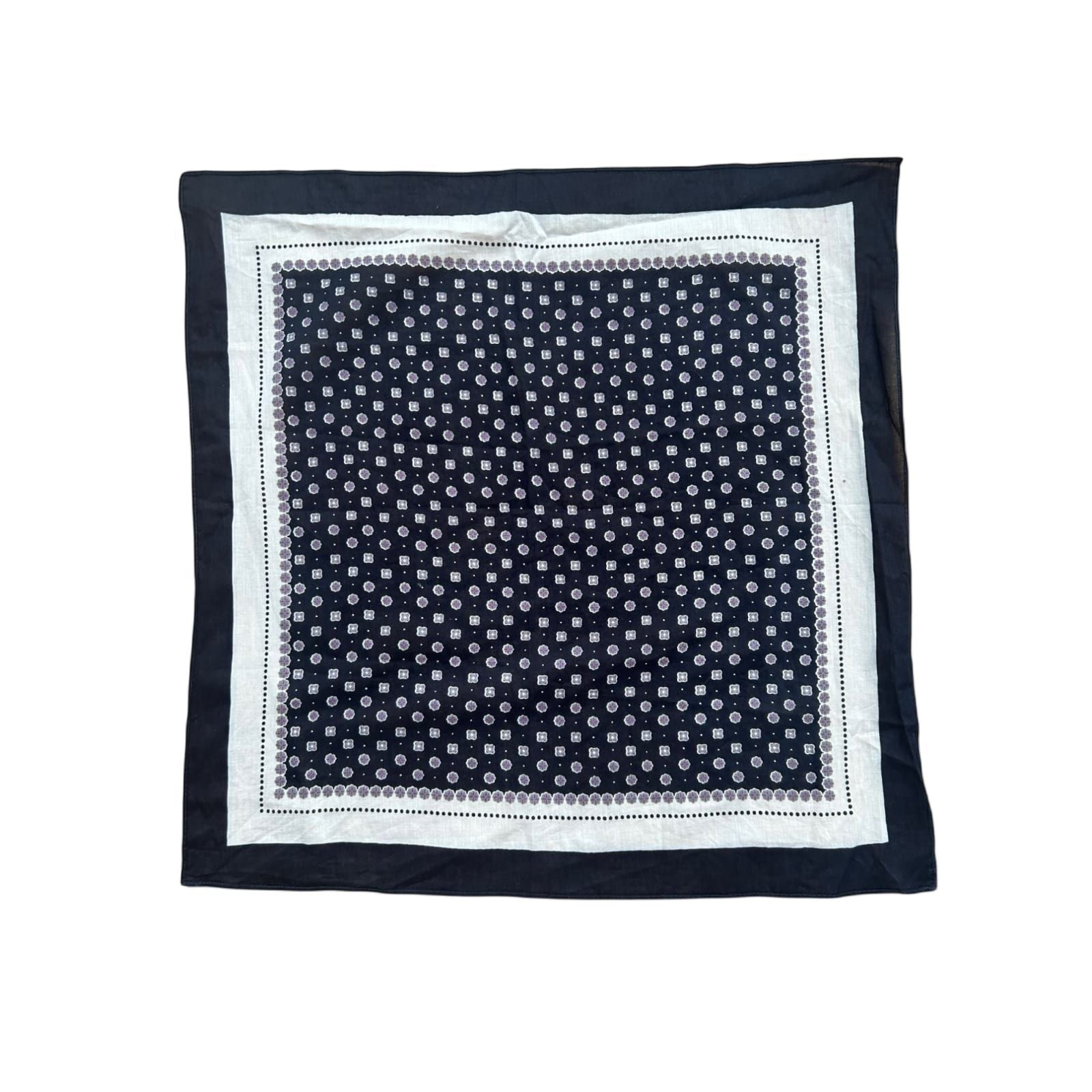 🟦 Pure Panda Halstuch Dunkelblau 60×60 – 100 % Baumwolle 🧵