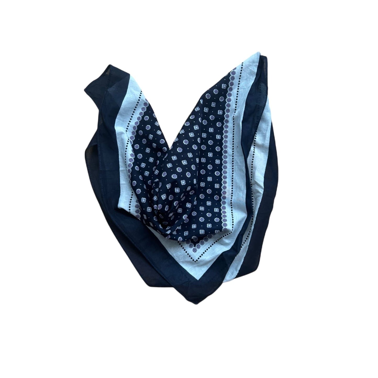 🟦 Pure Panda Halstuch Dunkelblau 60×60 – 100 % Baumwolle 🧵