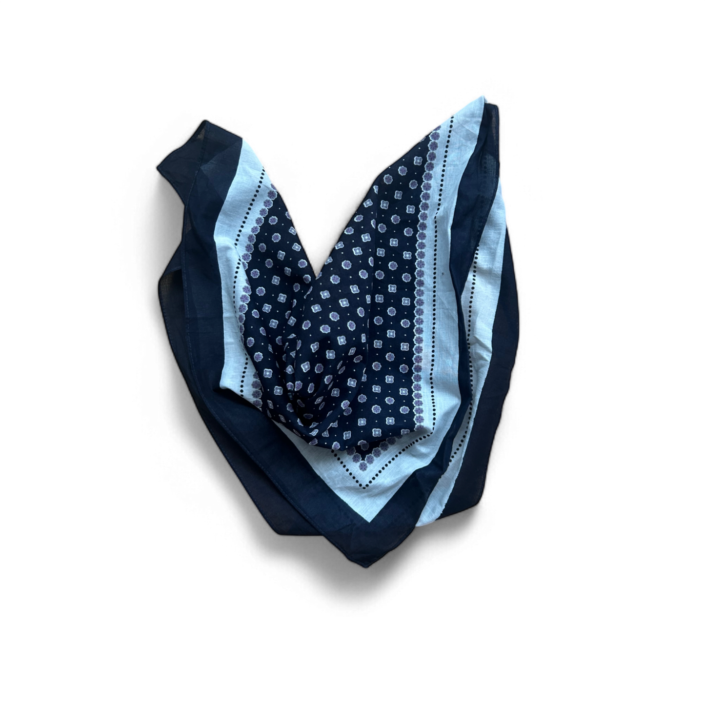 🟦 Pure Panda Halstuch Dunkelblau 60×60 – 100 % Baumwolle 🧵