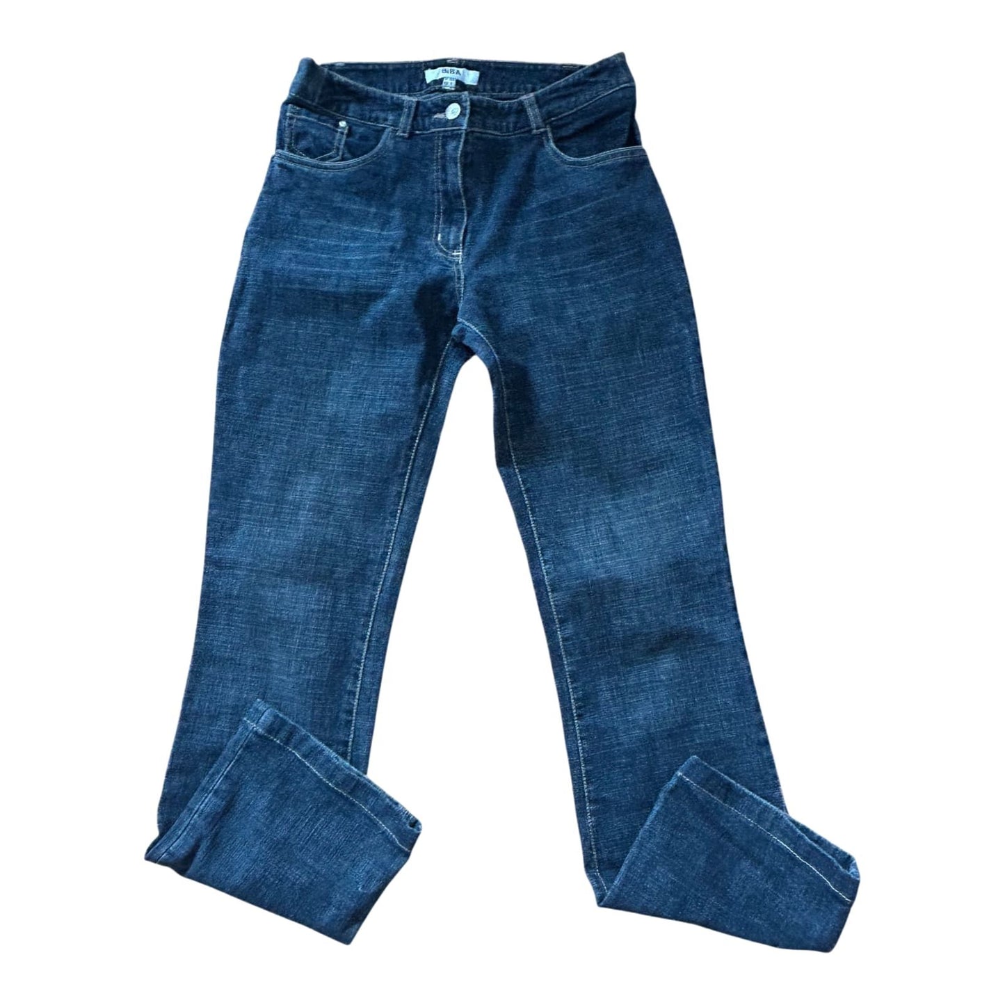 Biba Jeans Damen Hose Gr 34 Blau Slim Fit Stretch Klassisch Denim