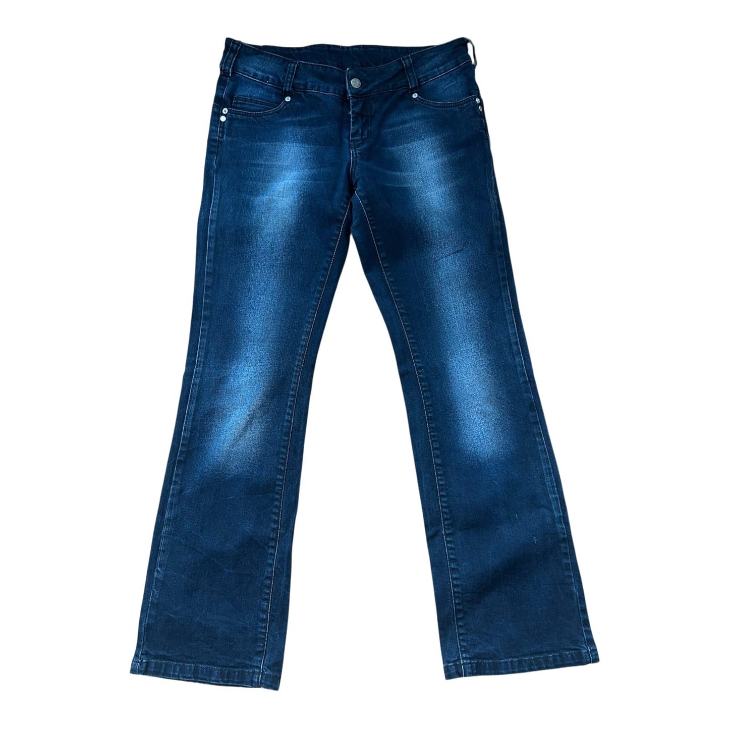 Vero Moda Damen Jeans Gr 40 Blau Bootcut Low Waist Stretch Denim Hose