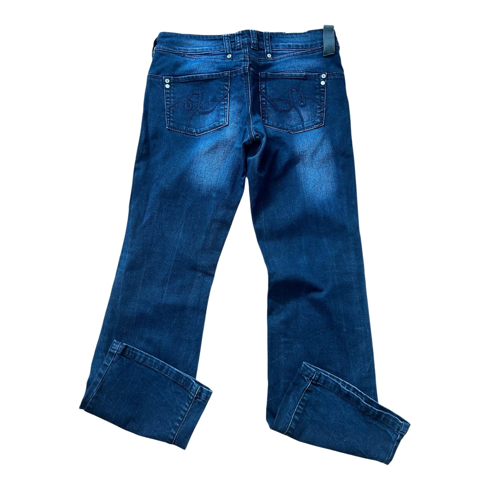 Vero Moda Damen Jeans Gr 40 Blau Bootcut Low Waist Stretch Denim Hose