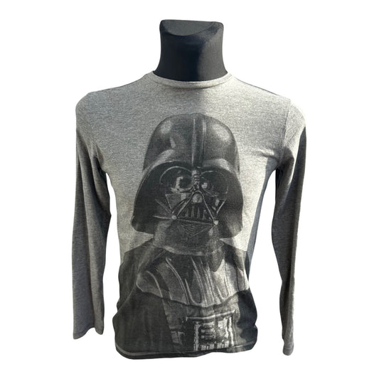 s.Oliver Star Wars Shirt Teenager Gr 164 Grau Langarm Darth Vader Baumwolle