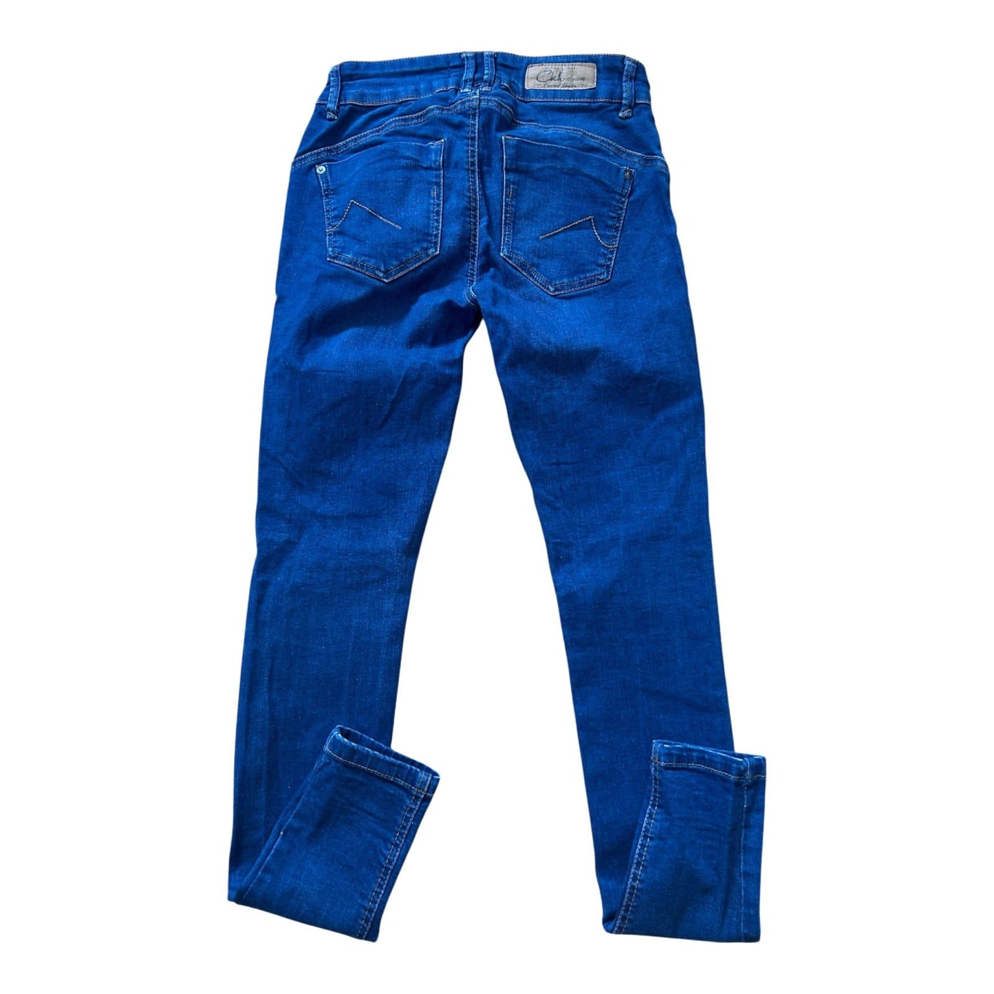 C&A Jeans Damen Gr 34 Super Skinny Push Up Blau Stretch Figurformend