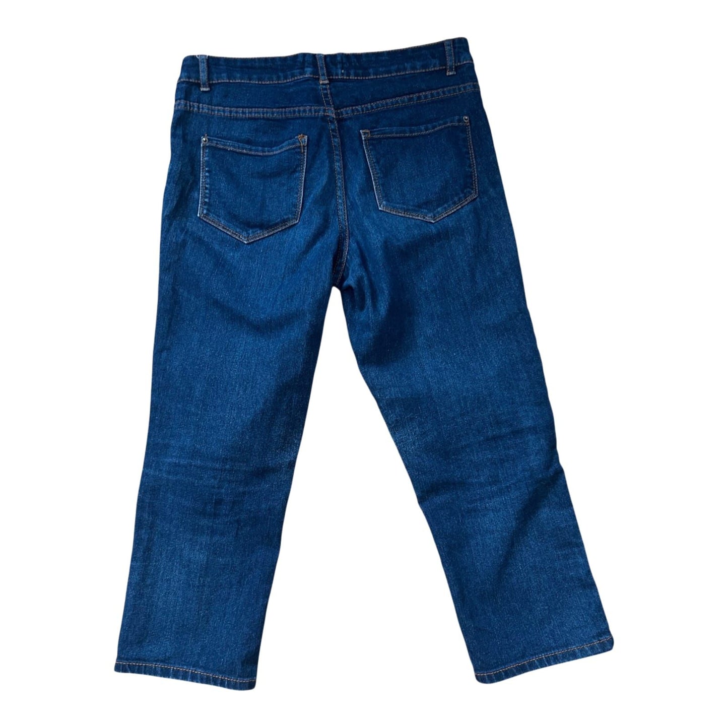 Janina Jeans Damen Gr 40 Blau Dreiviertel Slim Fit Stretch Sommer Hose