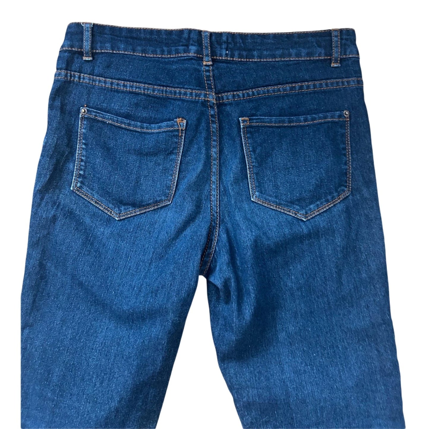 Janina Jeans Damen Gr 40 Blau Dreiviertel Slim Fit Stretch Sommer Hose