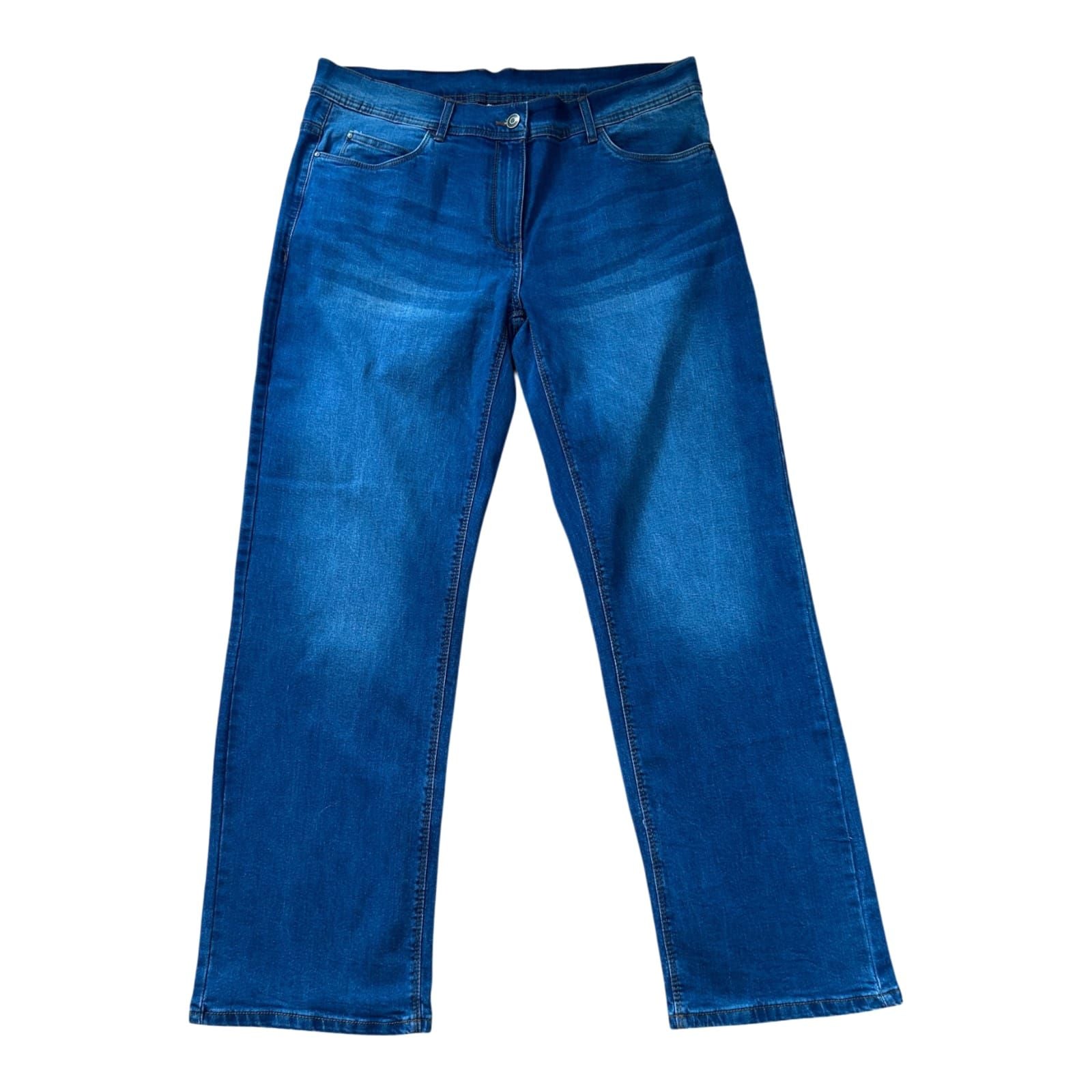Up2Fashion Jeans Damen Gr 46 Blau Stretch Gerade Hose Elastisch Komfort