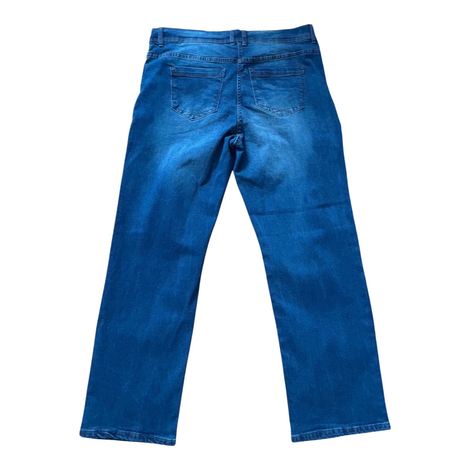Up2Fashion Jeans Damen Gr 46 Blau Stretch Gerade Hose Elastisch Komfort
