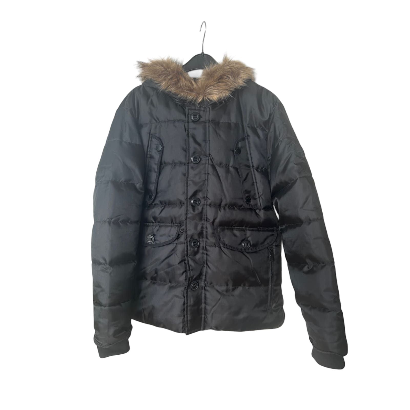 🧊 Bruno Banani Jacke Herren L Schwarz – Neuwertig & Warm
