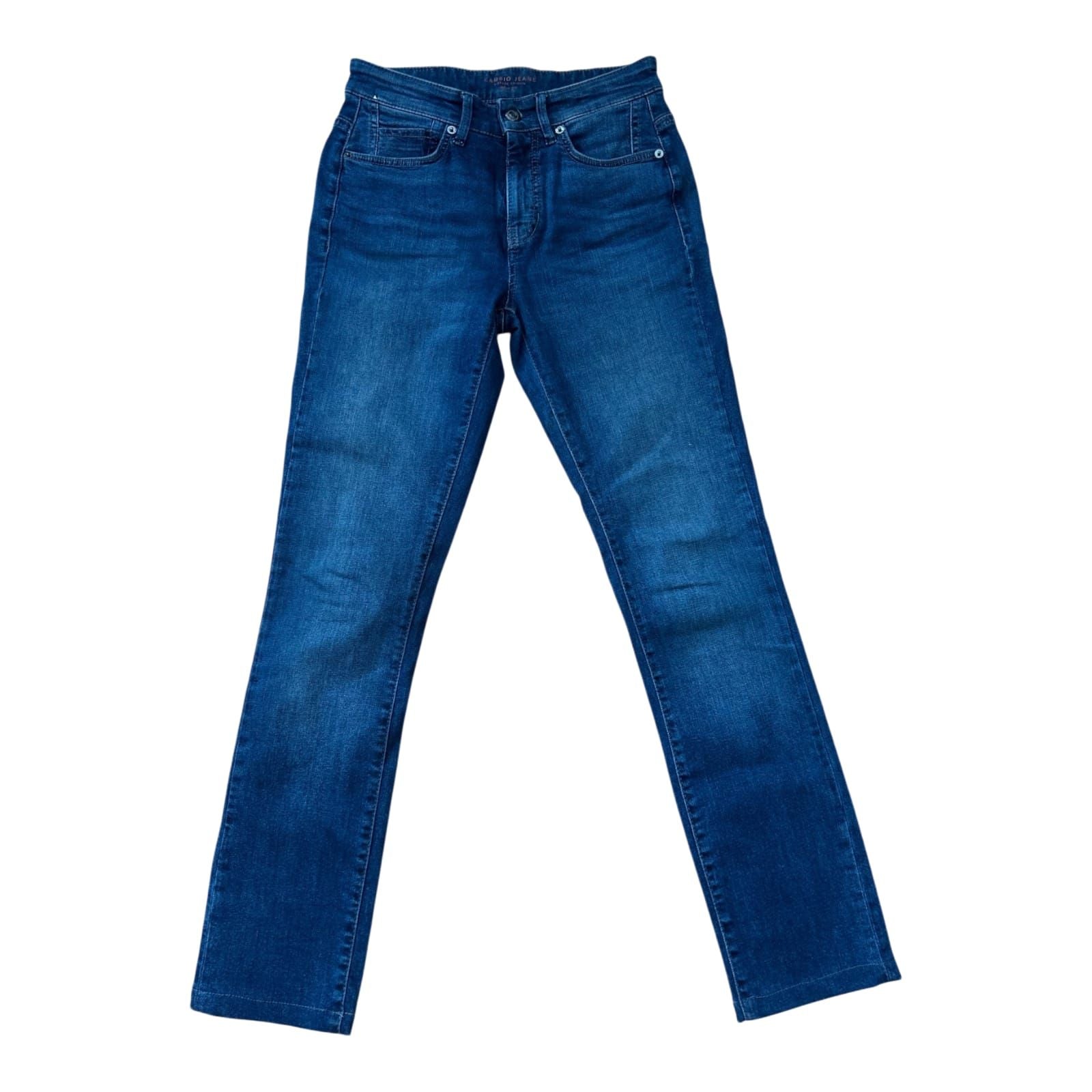 Cambio Jeans Jenice Damenhose Gr 34 Blau High Rise Stretch Slim Fit