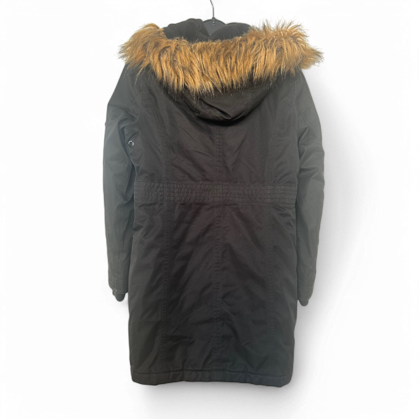 Raintex Mädchen Jacke Gr 146 Schwarz Kapuze Übergangsjacke Outdoor Windbreaker