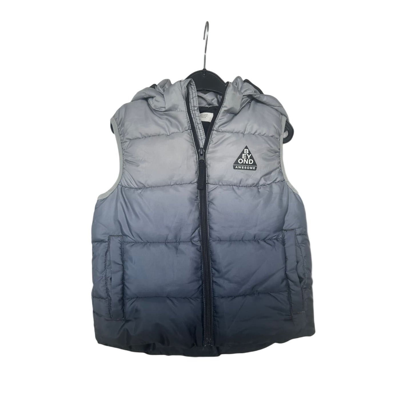 🧒 H&M Weste Jungen Gr. 122 – Blau mit abnehmbarer Kapuze, Top