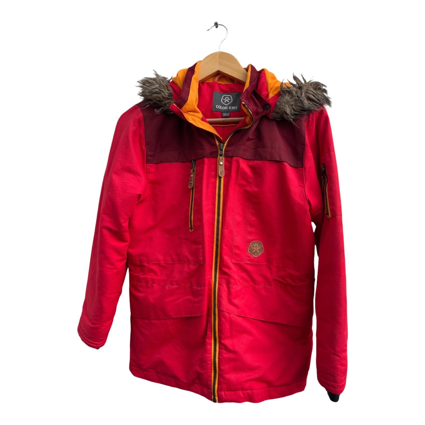 Color Kids Winterjacke Mädchen 152 Rot Warm Gefüttert Abnehmbare Kapuze Outdoor