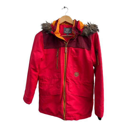 Color Kids Winterjacke Mädchen 152 Rot Warm Gefüttert Abnehmbare Kapuze Outdoor