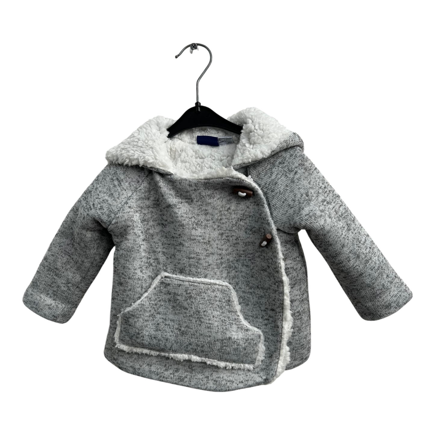 Lupilu Jacke Baby Gr 62 68 Grau Fleece Gefüttert Kapuze Warm Weich Kuschelig Winter