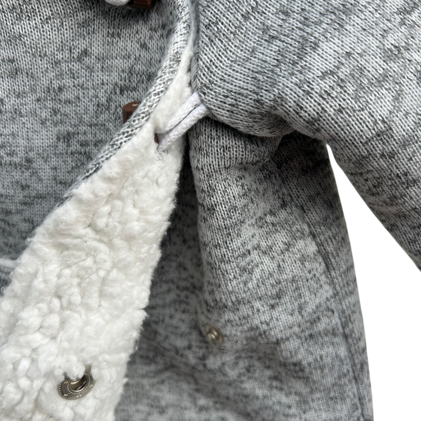 Lupilu Jacke Baby Gr 62 68 Grau Fleece Gefüttert Kapuze Warm Weich Kuschelig Winter