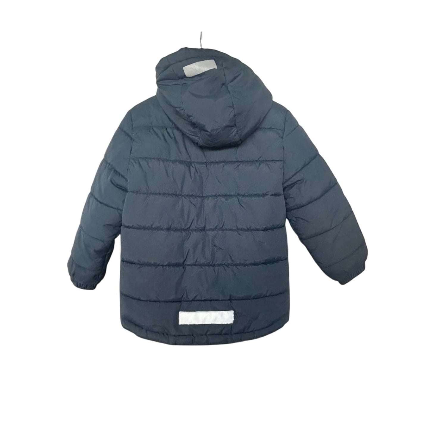 H&M Winterjacke Kinder Gr. 116 – Dunkelblau mit Reflektoren ❄️🌌