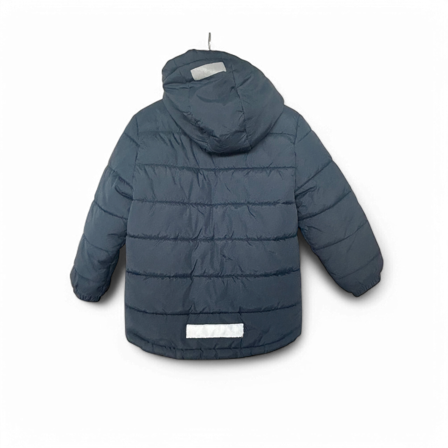 H&M Winterjacke Kinder Gr. 116 – Dunkelblau mit Reflektoren ❄️🌌
