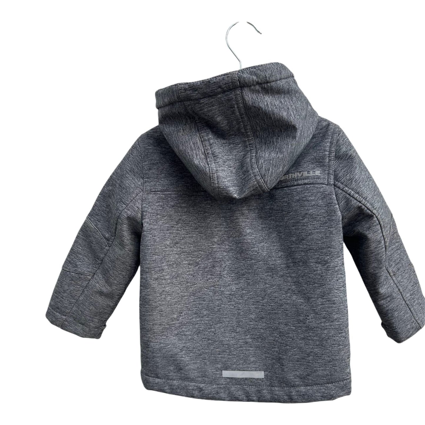 Northville Softshelljacke Kinder Gr 92 Grau Orange Kapuze Winddicht Warm Funktional
