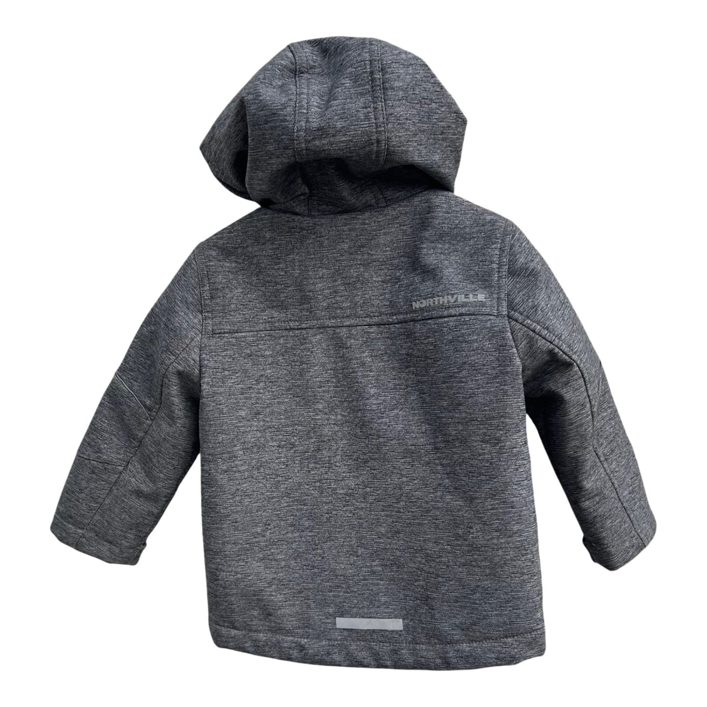 Northville Softshelljacke Kinder Gr 92 Grau Orange Kapuze Winddicht Warm Funktional