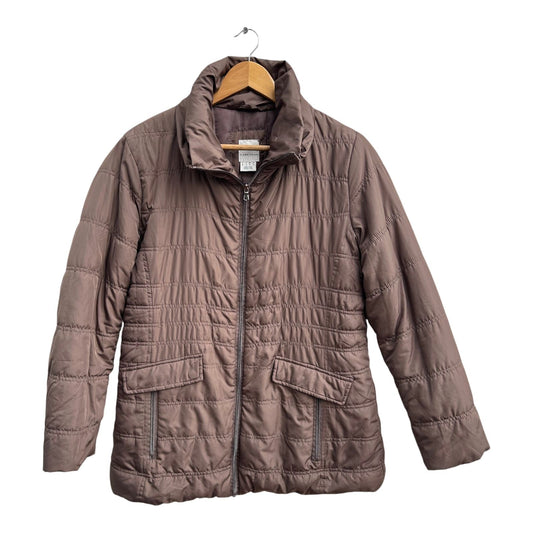Marc Adam Steppjacke Damen Gr 42 Braun Leicht Gefüttert Polyester Übergangsjacke Warm