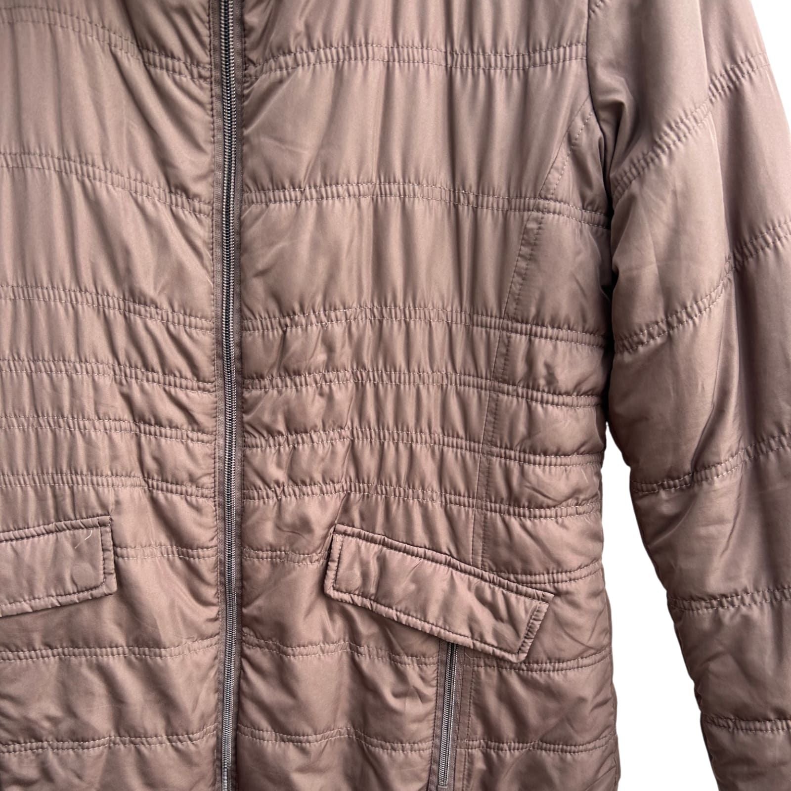 Marc Adam Steppjacke Damen Gr 42 Braun Leicht Gefüttert Polyester Übergangsjacke Warm