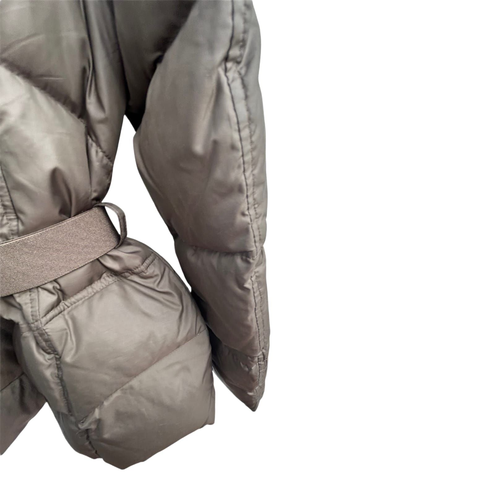 Esprit Daunenjacke Damen Gr 38 Braun Gefüttert Kapuze Fellkragen Tailliert Elegant Warm