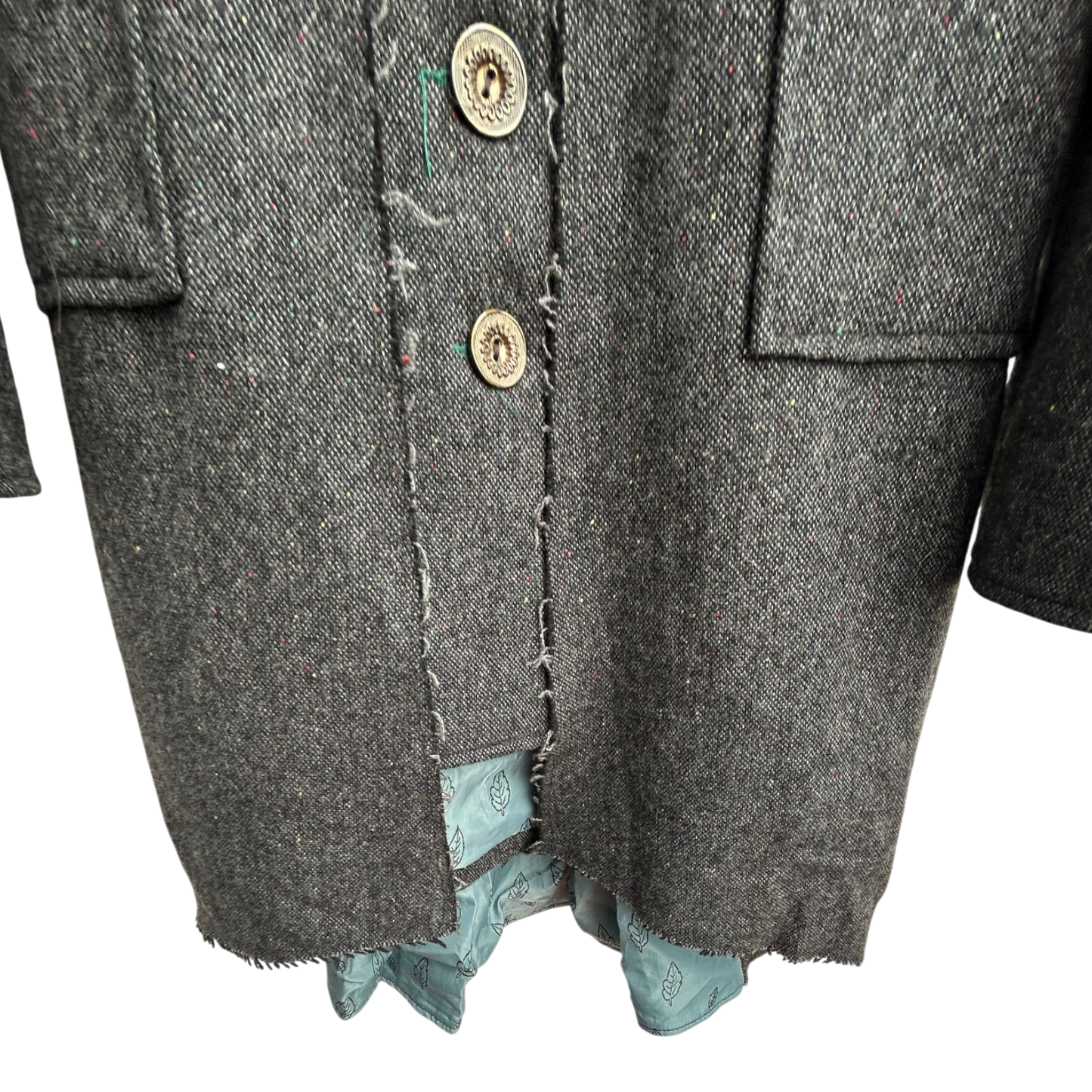 Object Collectors Item Mantel Damen Gr S Grau Wolle Viskose Lang Gefüttert Elegant