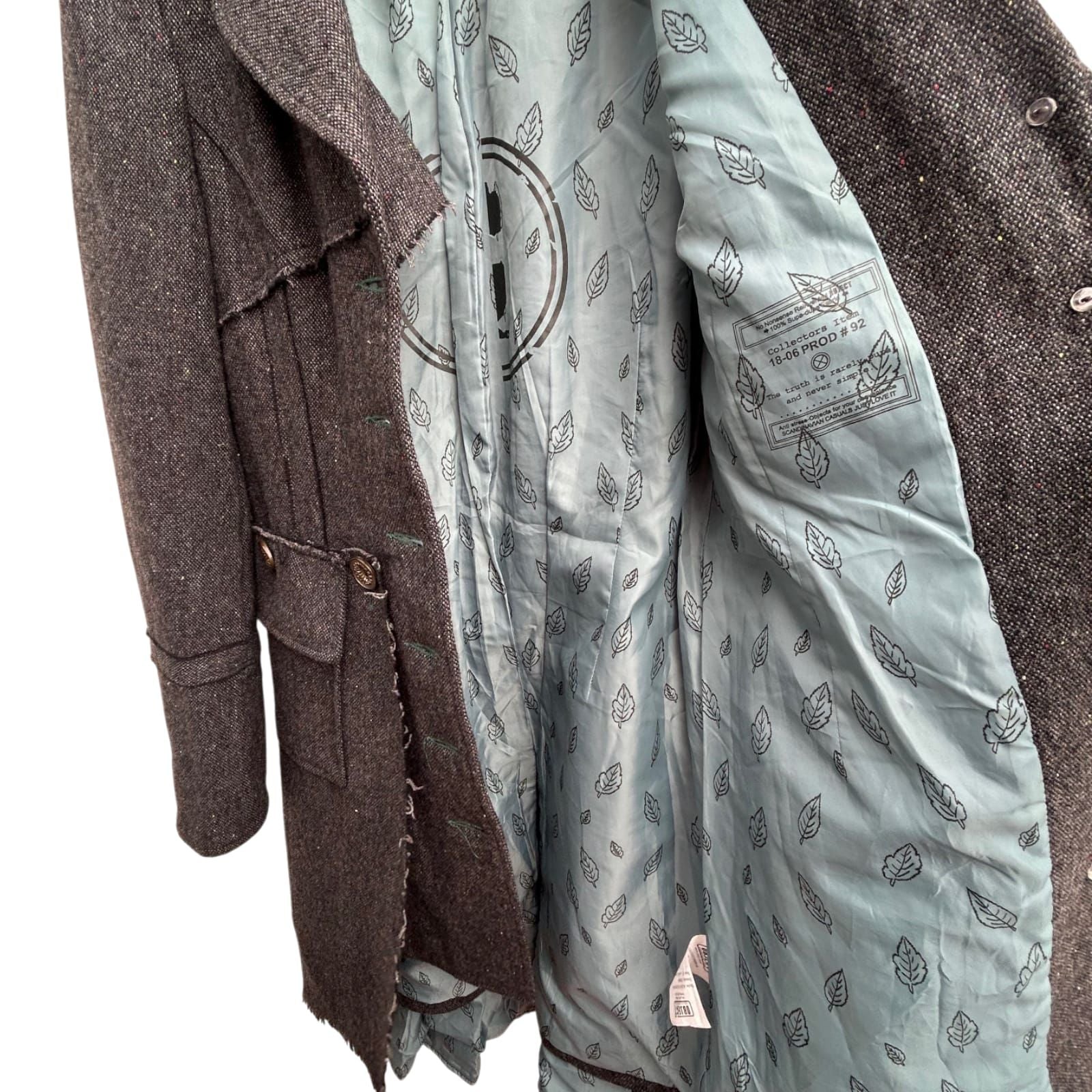 Object Collectors Item Mantel Damen Gr S Grau Wolle Viskose Lang Gefüttert Elegant