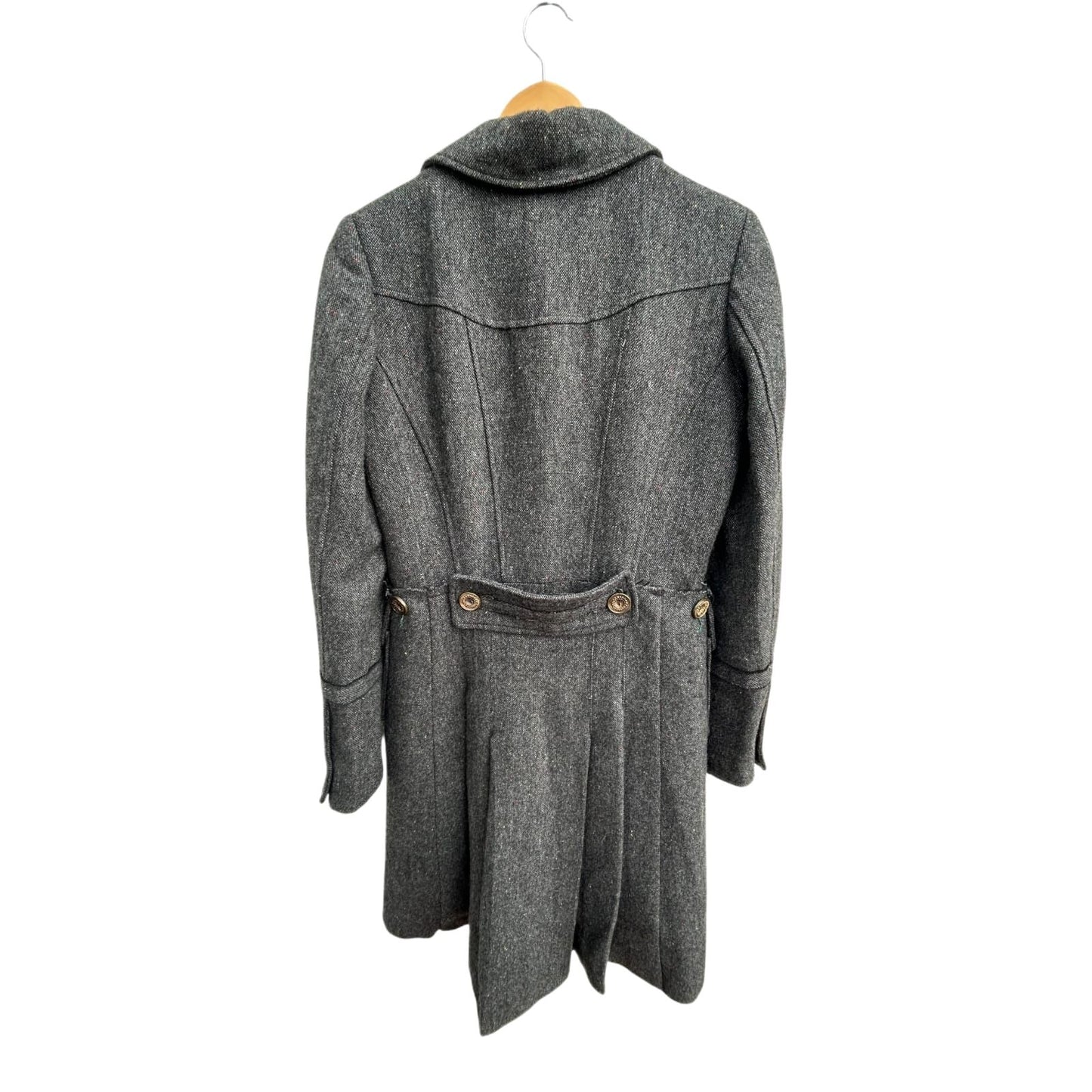 Object Collectors Item Mantel Damen Gr S Grau Wolle Viskose Lang Gefüttert Elegant