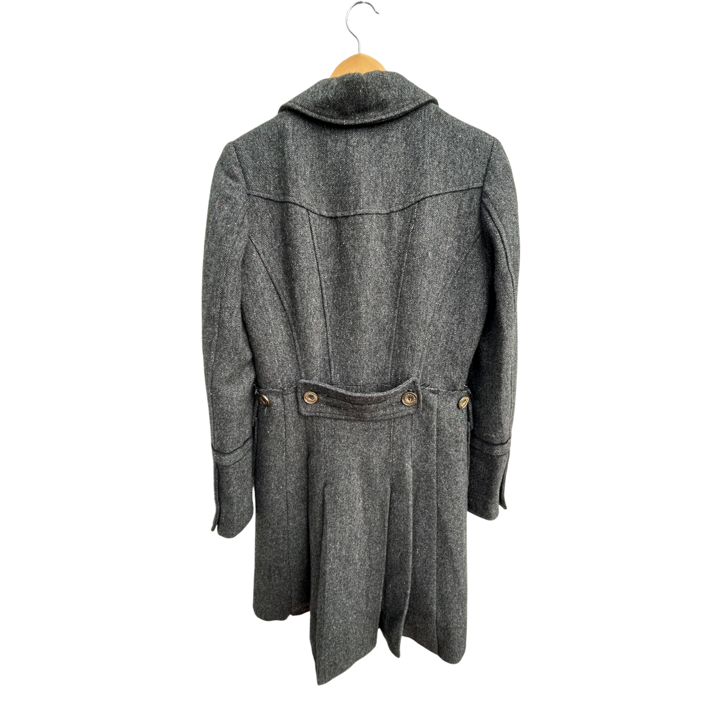 Object Collectors Item Mantel Damen Gr S Grau Wolle Viskose Lang Gefüttert Elegant