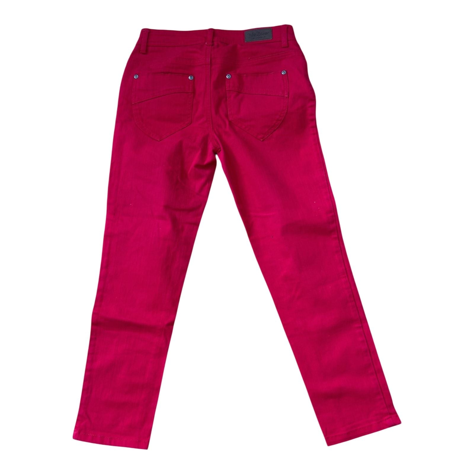 John Baner Jeans Damen Hose Gr 34 Rot 7/8 Länge Stretch Klassisch Chic