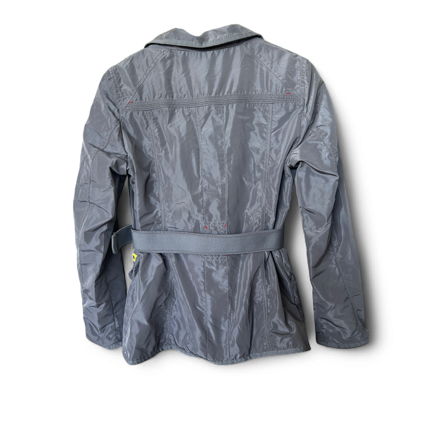 s.Oliver Jacke Damen Gr 38 Grau Gelb Sportlich Leicht Wie Neu Übergangsjacke