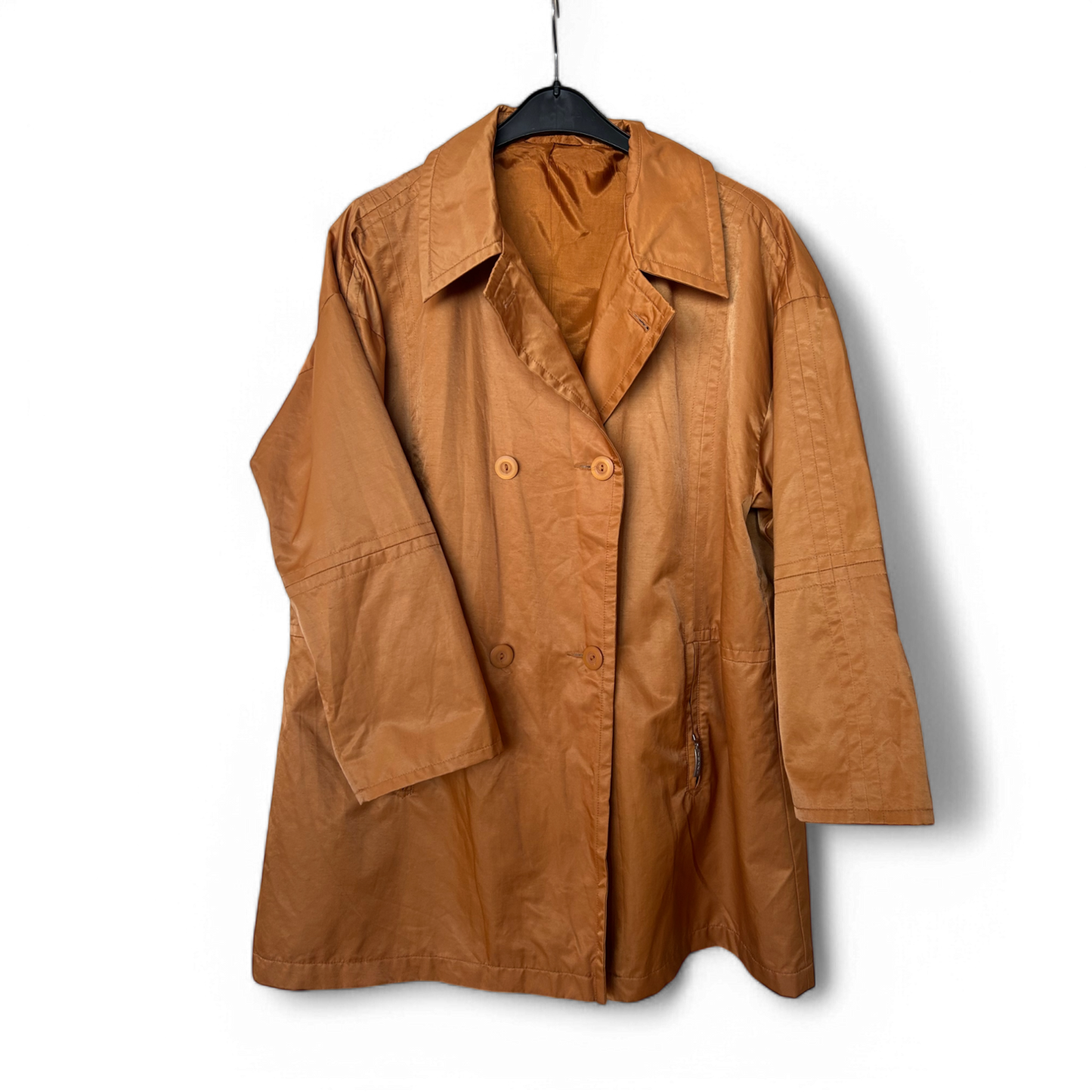 Tuzzi Jacke Damen Gr 42 Kupfer Elegant Glänzend Übergangsjacke Gefüttert Chic