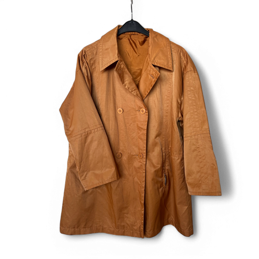 Tuzzi Jacke Damen Gr 42 Kupfer Elegant Glänzend Übergangsjacke Gefüttert Chic