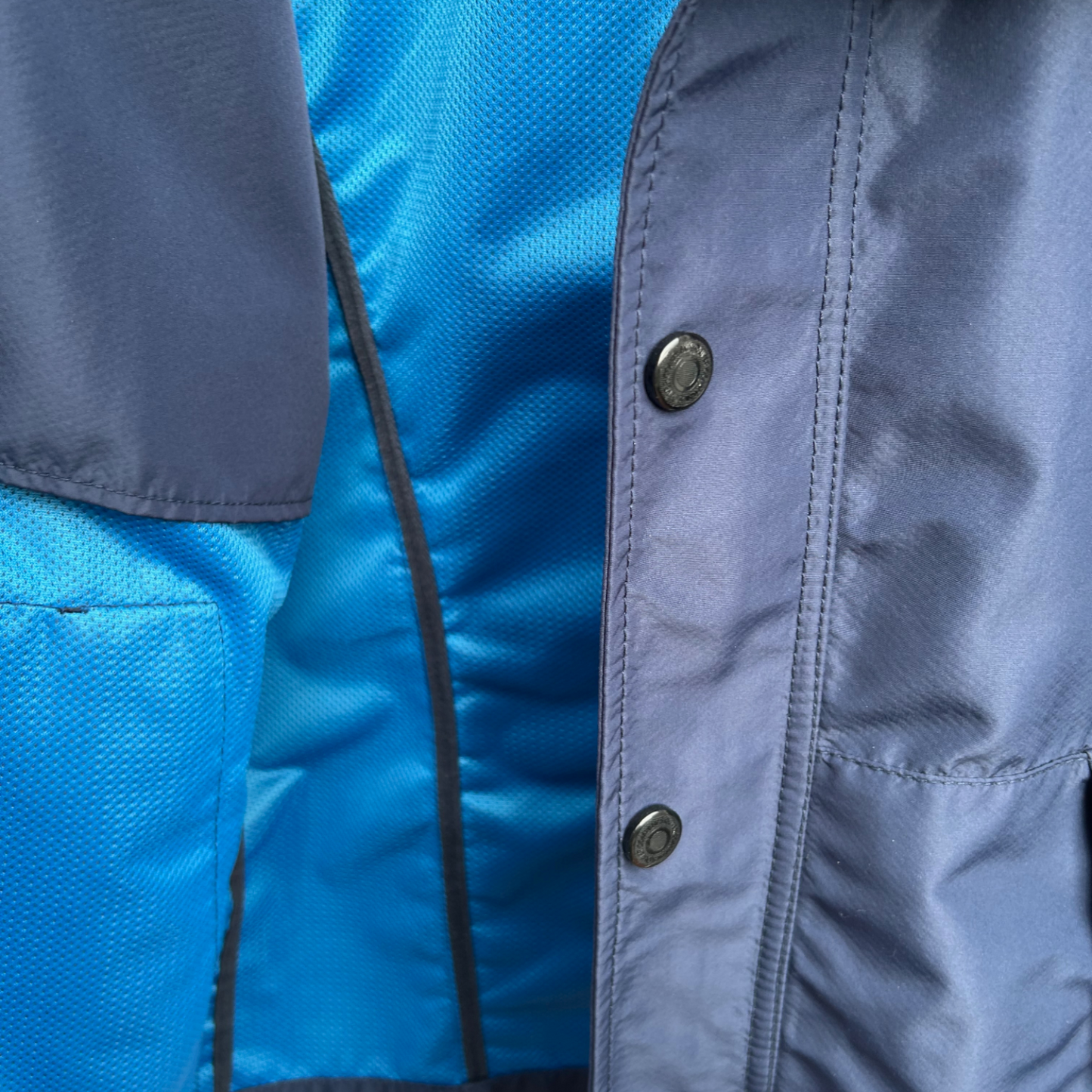 s Oliver Herrenjacke Gr M Blau Übergangsjacke Reißverschluss Druckknöpfe Polyester