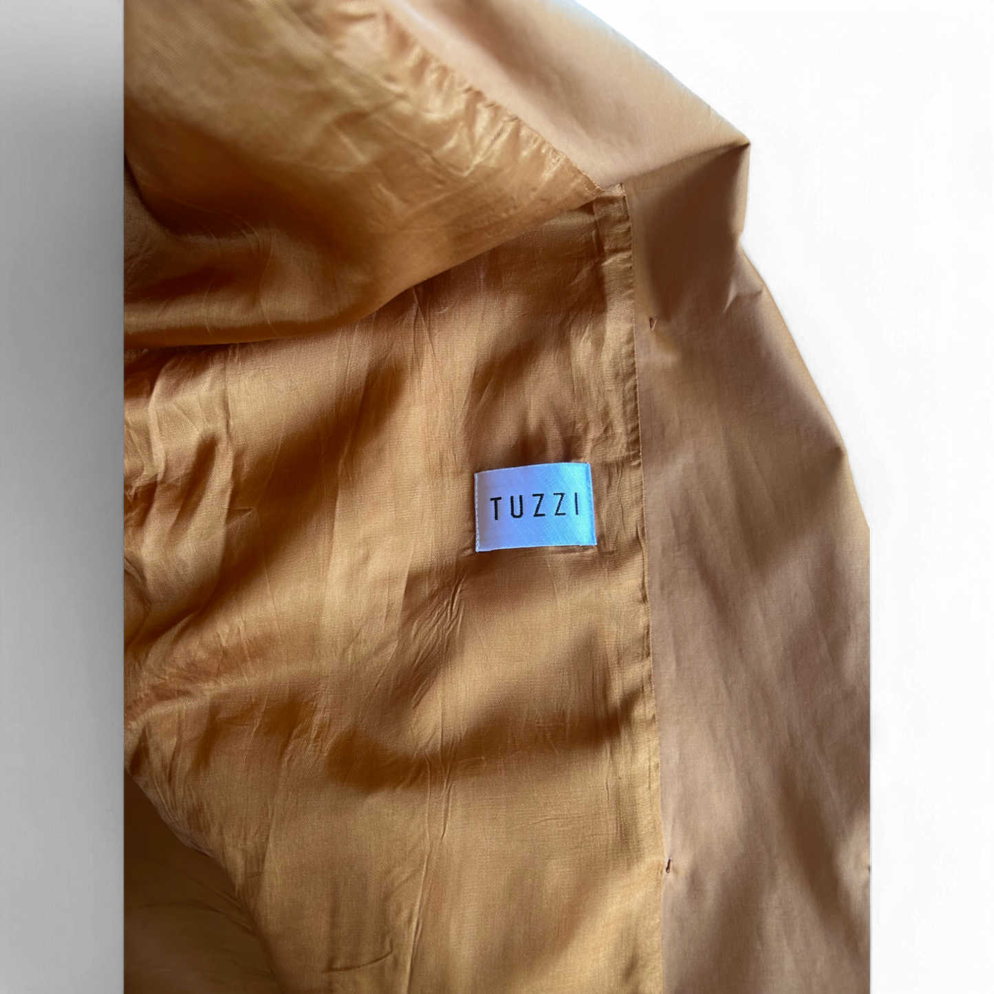 Tuzzi Jacke Damen Gr 42 Kupfer Elegant Glänzend Übergangsjacke Gefüttert Chic