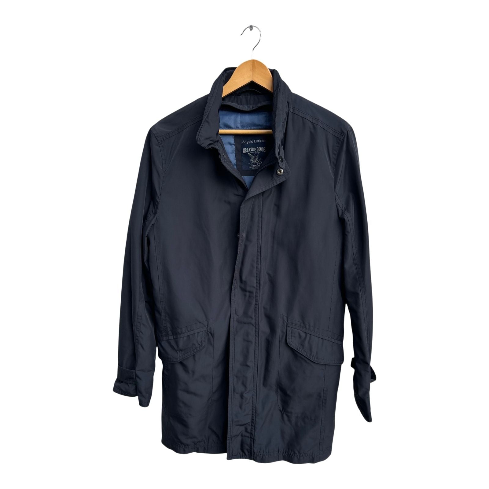 Angelo Litrico Herren Funktionsjacke Gr M Dunkelblau 2in1 Weste Kapuze Elegant