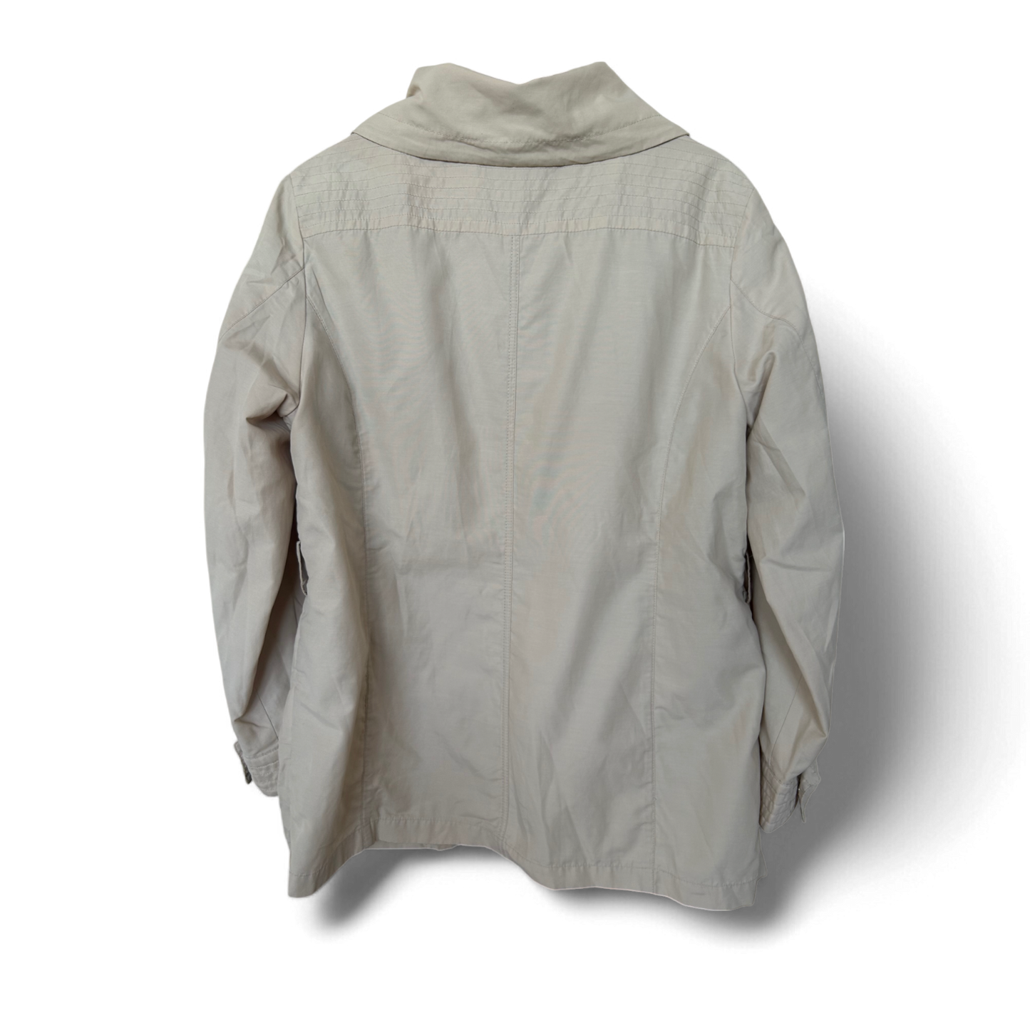 Canda Jacke Damen 48 Beige Baumwollmischung Kapuze Taschen Übergangsjacke