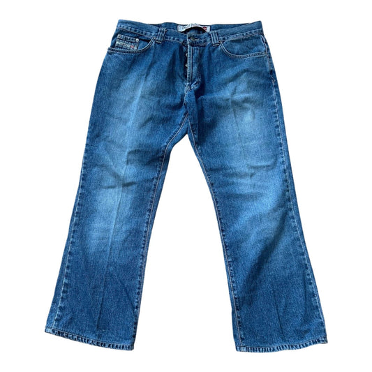 Diesel Jeans Herren Hose W36 Blau Denim Knopfleiste Vintage Look Kurz