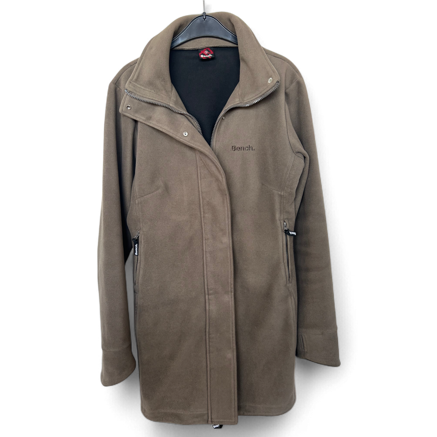 Bench Fleecejacke Damen S Khaki Lang Warm Weich Hochwertig Übergangsjacke