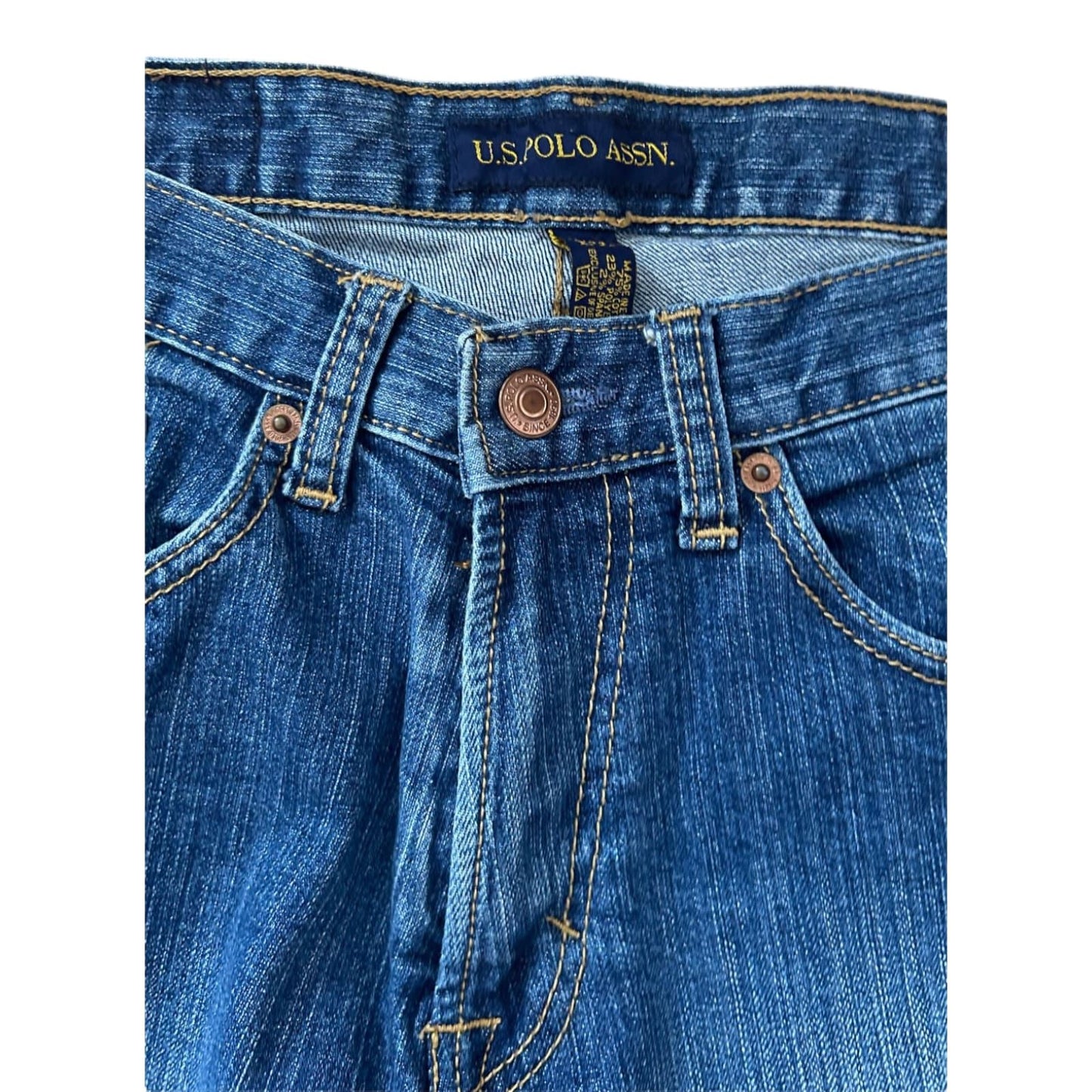 US Polo Assn Jeans Herren Hose W31 Blau Denim Straight Fit Vintage Look