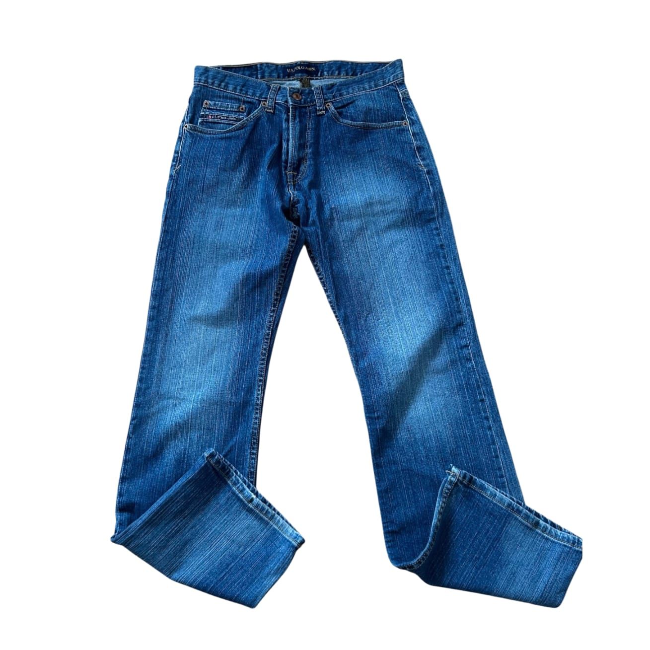 US Polo Assn Jeans Herren Hose W31 Blau Denim Straight Fit Vintage Look