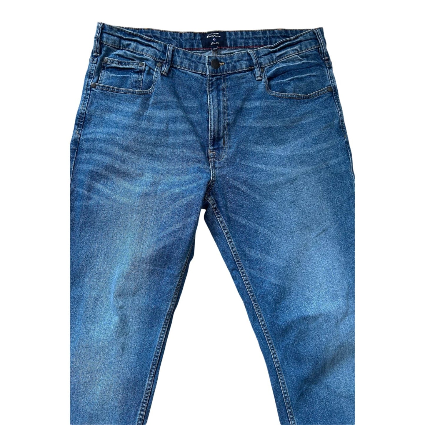 Ben Sherman Jeans Herren gerade geschnitten Blau Denim W40 Straight Fit