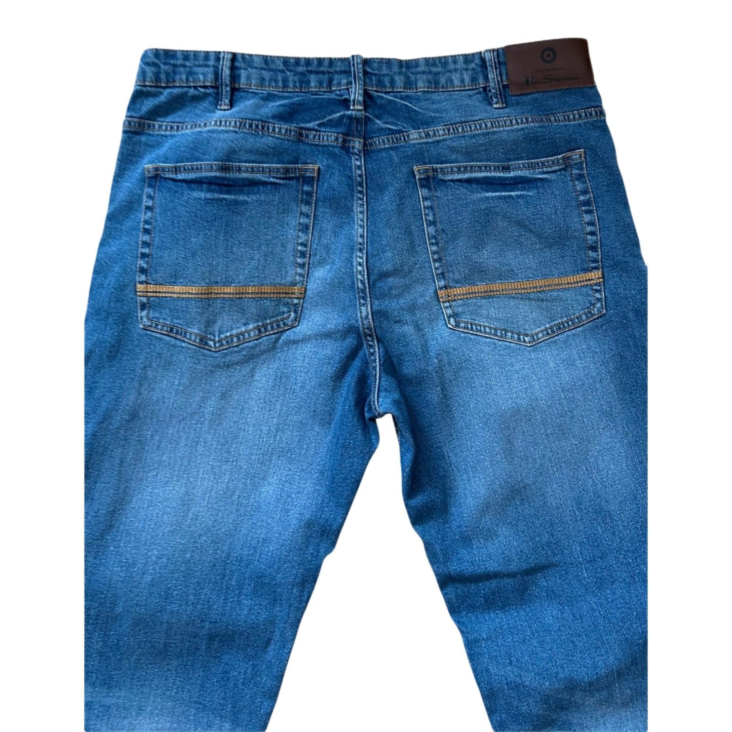 Ben Sherman Jeans Herren gerade geschnitten Blau Denim W40 Straight Fit