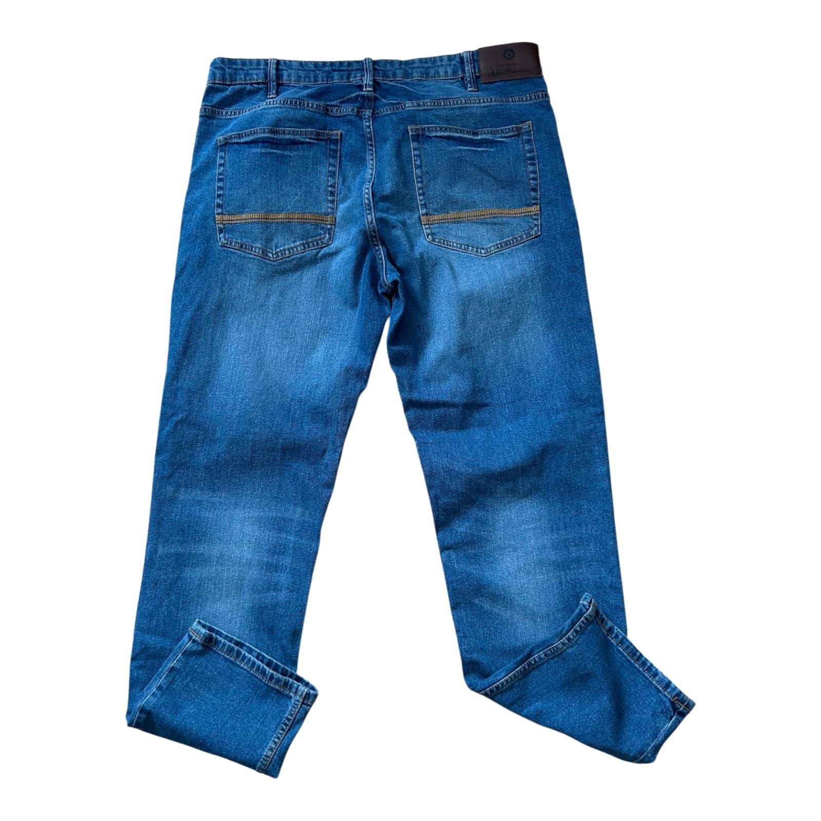 Ben Sherman Jeans Herren gerade geschnitten Blau Denim W40 Straight Fit