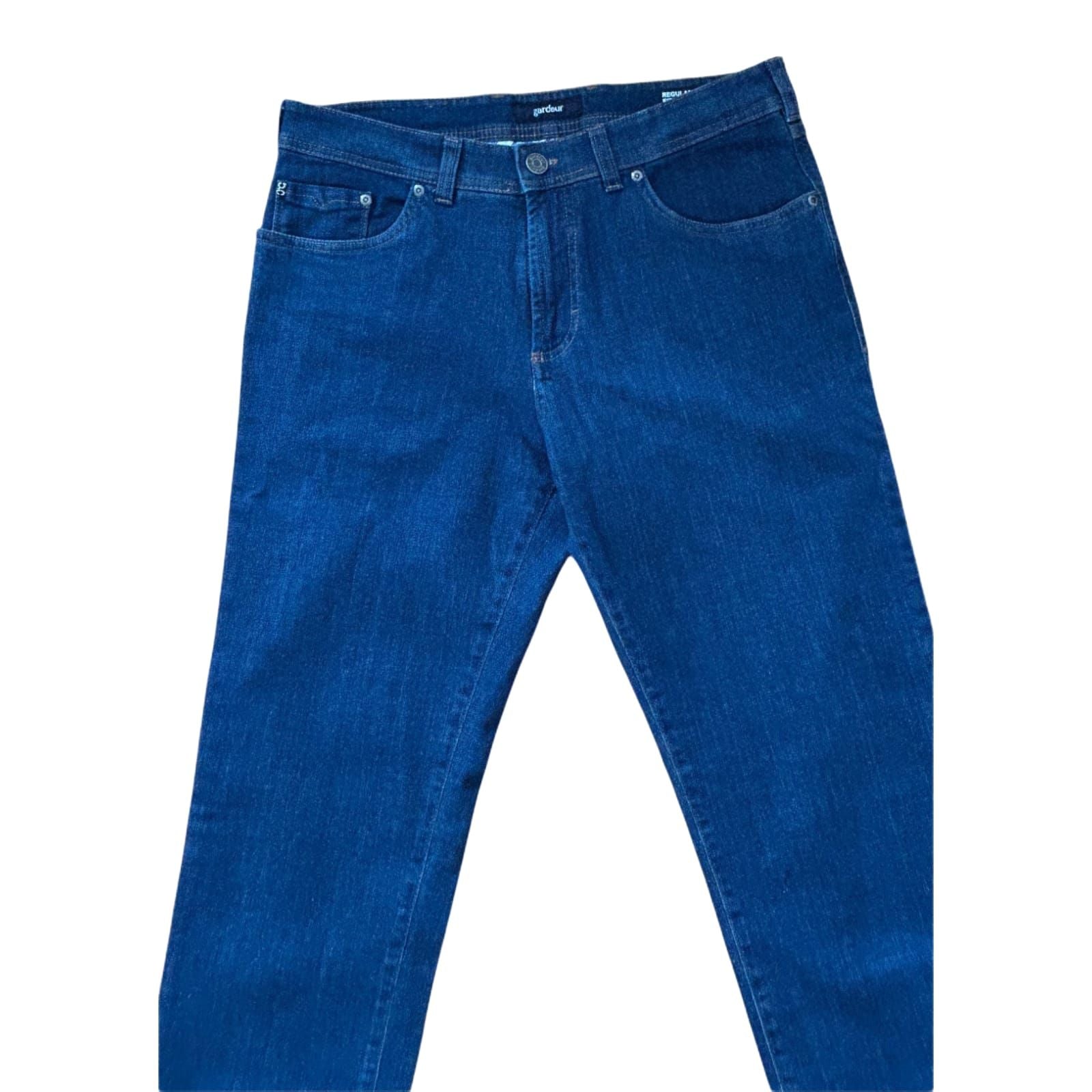 Gardeur Jeans Herren W33 L32 Blau Straight Leg Regular Fit Denim Hose